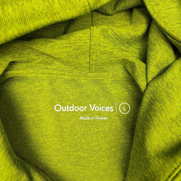 Outdoor Voices Hoodie Mens Large Green Popover Allday Cloud Running Outdoor Gym - Picture 5 of 10